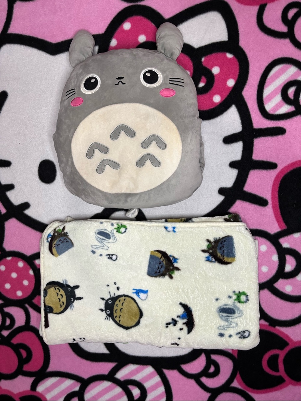 Studio Ghibli Totoro 2 in 1 Plush Pillow Hand Warmer & Blanket 14 Inch